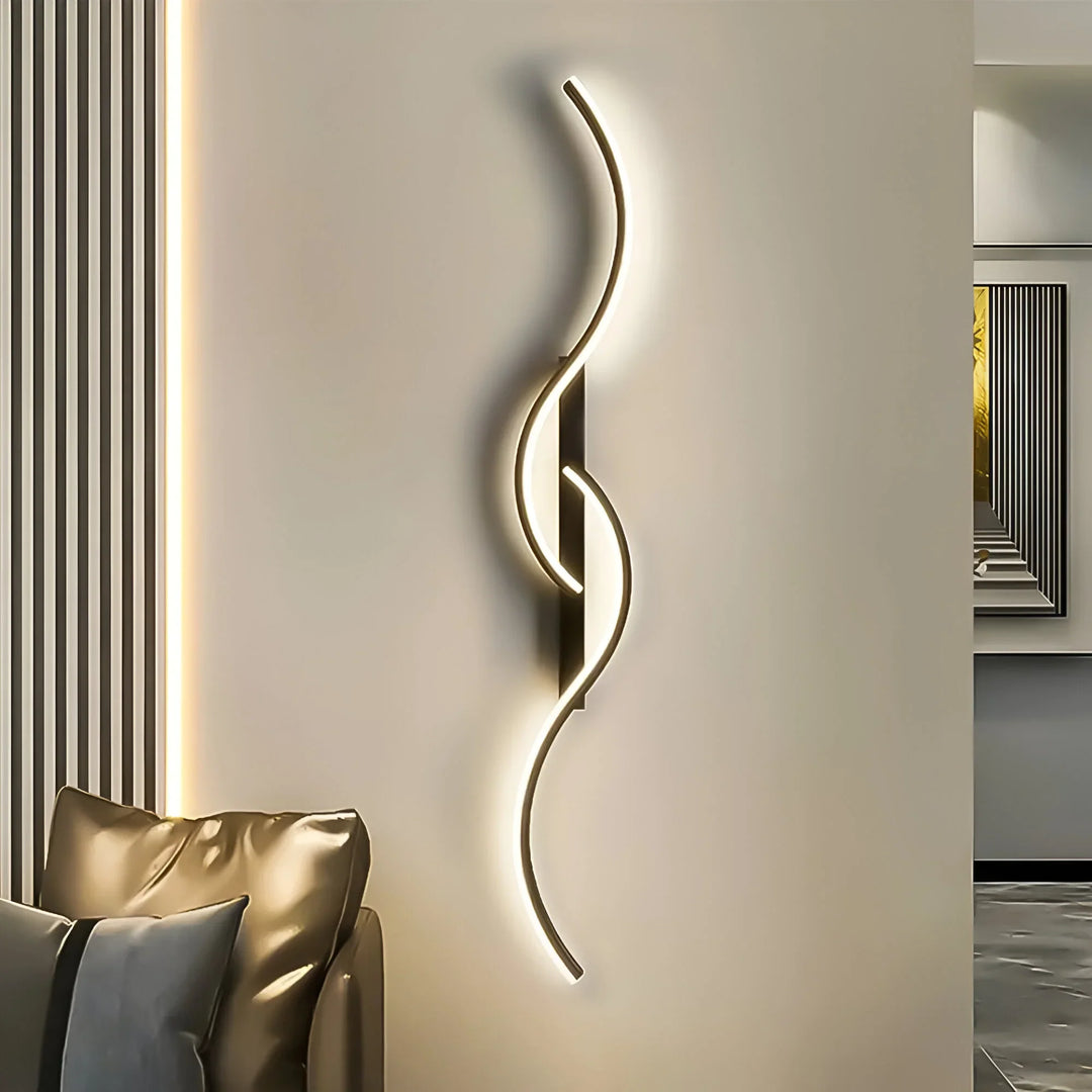 Lampada da Parete Curva Moderna per Illuminazione Ambientale Interna