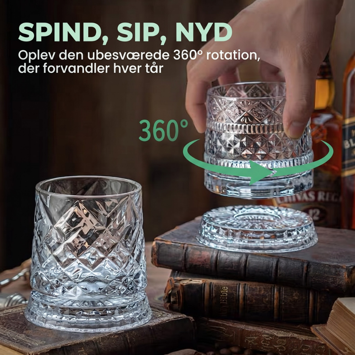 SwirlSip™ – Bicchiere da whisky in cristallo rotante 360° Premium