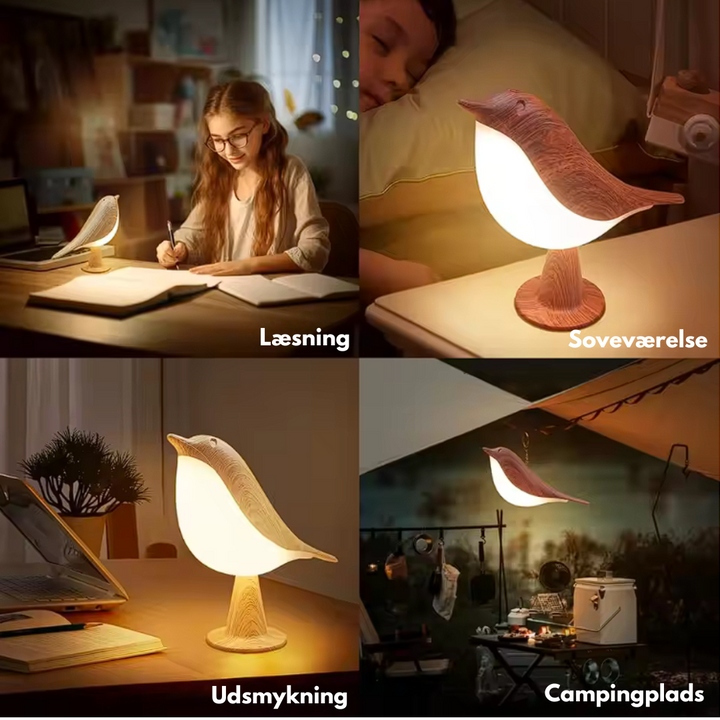ZenGlow™ - Elegante Lampada da Comodino Ispirata agli Uccelli