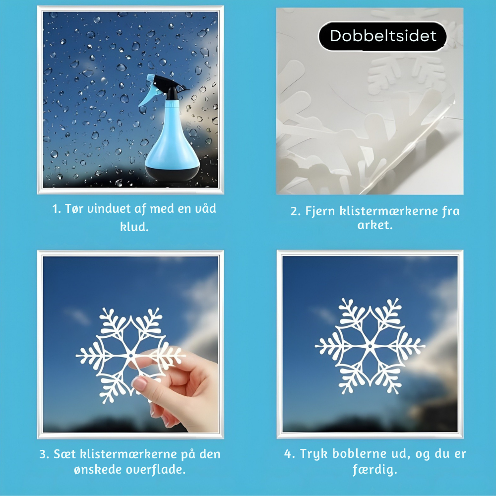 WinterGlow™ – Autocollants de fenêtre de Noël scintillants