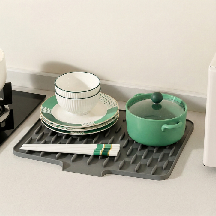 DryNest™ – Tappeto di Asciugatura in Silicone con Protezione Contro il Calore e l&