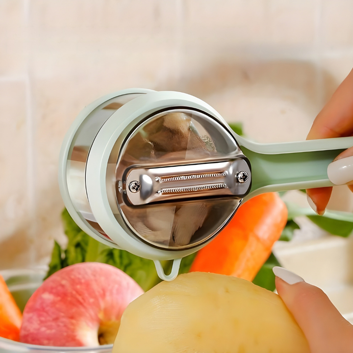 TidyPeel™ – Pelapatate Multifunzionale con Serbatoio per Rifiuti Integrato