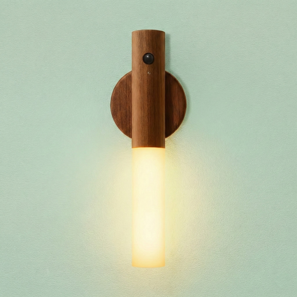 HavnLight™ – Lampada da Parete in Legno Magnetico con Rilevatore di Movimento