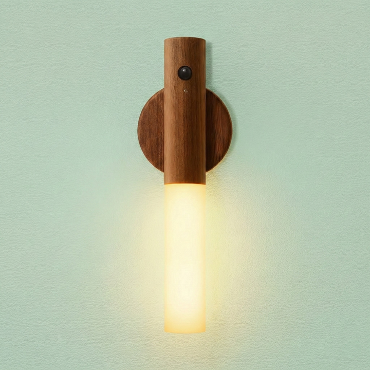 HavnLight™ – Lampada da Parete in Legno Magnetico con Rilevatore di Movimento