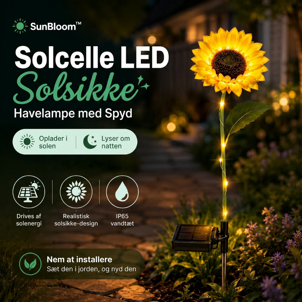SunBloom™ – Lampada a girasole solare con LED per il giardino