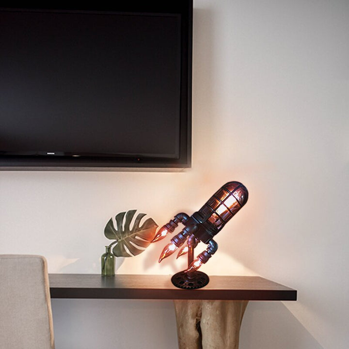 RaketenGlühen™ Lampada a Razzo Steampunk