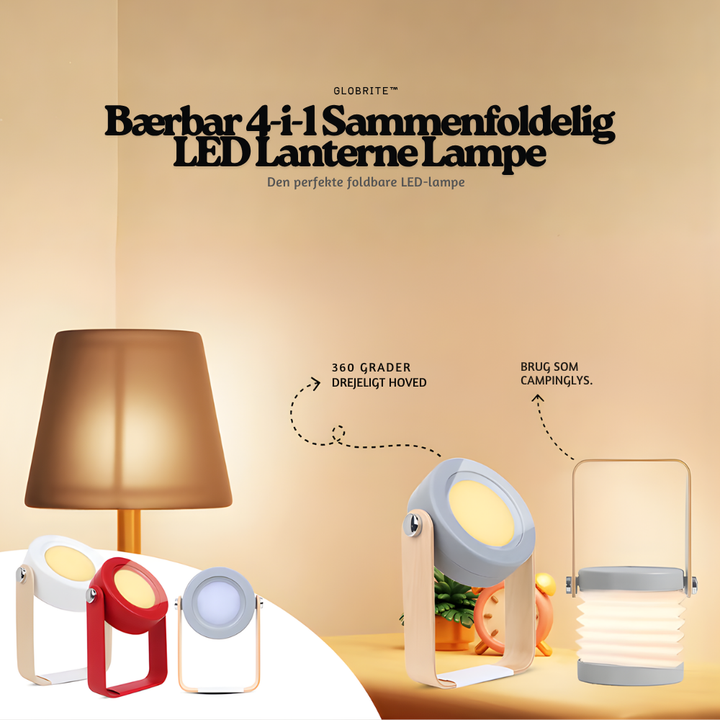 GloBrite™ – Lampada a Lanterna LED Pieghevole 4-in-1 Portatile