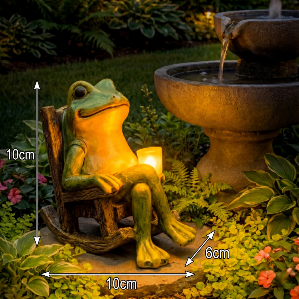 GlowCroak™ – Figurine de Jardin Alimentée par Solaire : Décoration de Grenouille Lumineuse