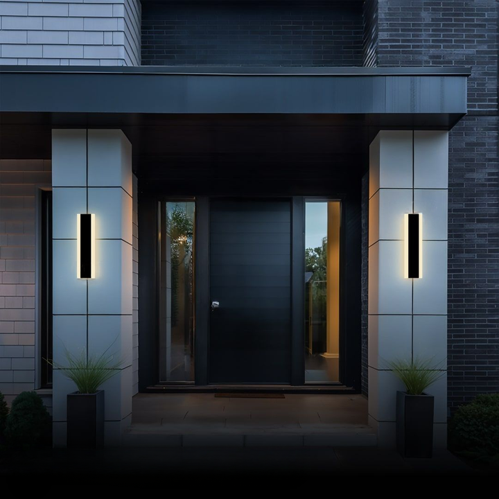 AeroBeam: Applique LED Lineare da Esterno – Lampada da Parete Resistente alle Intemperie in Metallo e Acrilico per Giardino e Corridoio