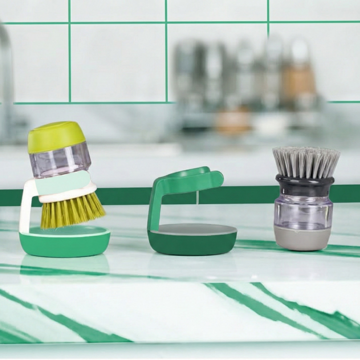 ScrubJet™ – Spazzola da Cucina con Distributore di Sapone Integrato
