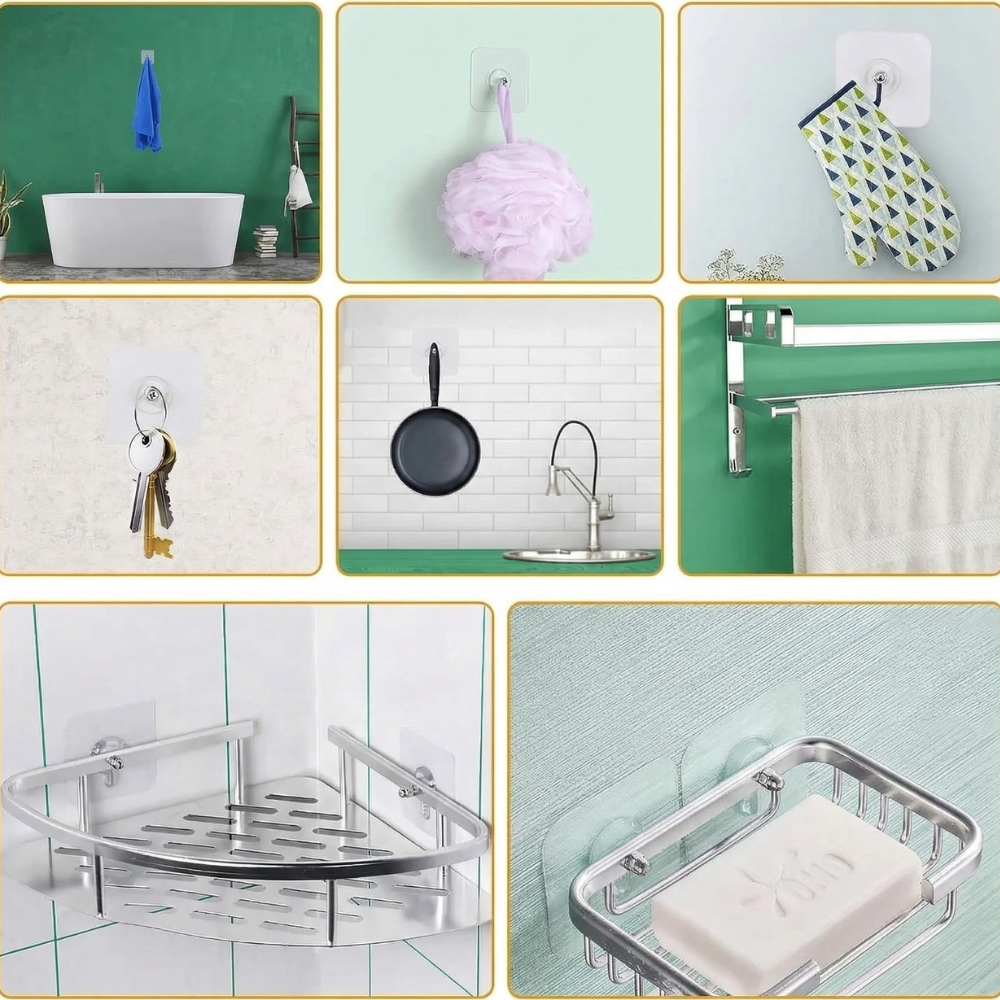 WallGrip™ – Gancio Adesivo Forte per Muro