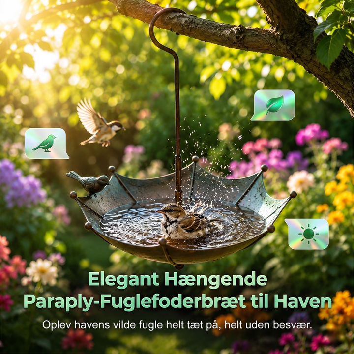 BirdHaven™ – Fontaine à oiseaux et station de nourriture extérieure pour parasol