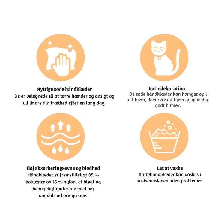 CozyPurr™ – Asciugamano in Pile Appeso con Motivo di Gatto
