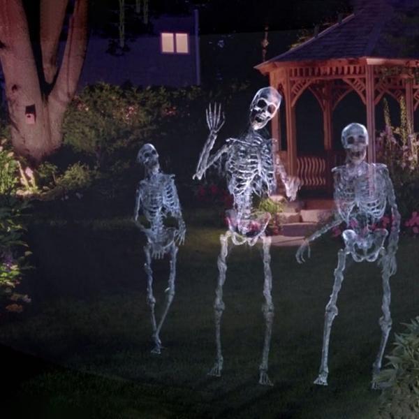 Proiettore di Halloween con schermo e treppiede | Proiezione LED olografica 3D | Resistente alle intemperie | Per Halloween e Natale