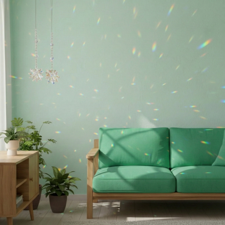 PrismAura™ – Decorazione Sensore di Luce Arcobaleno in Cristallo