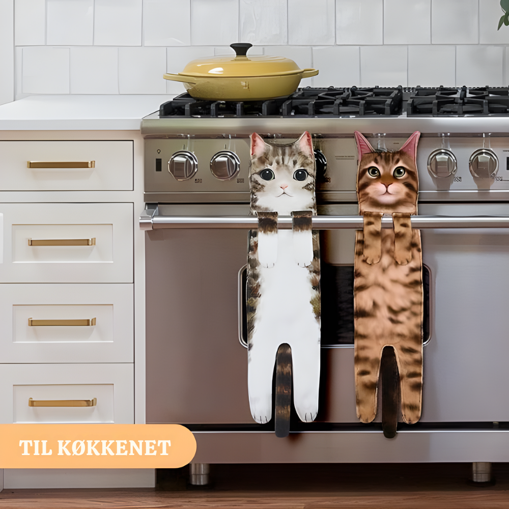 CozyPurr™ – Asciugamano in Pile Appeso con Motivo di Gatto