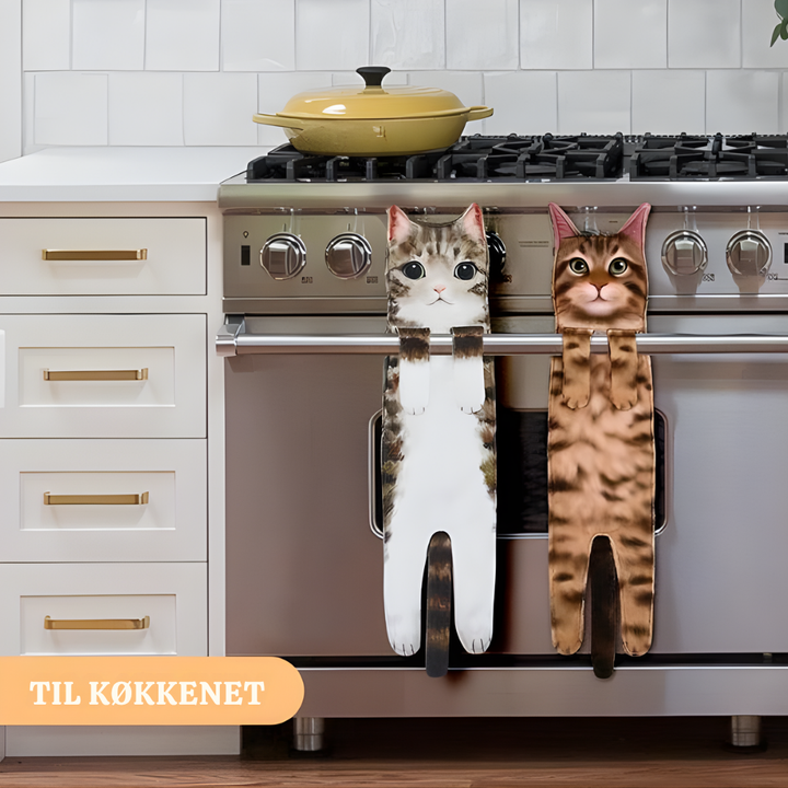 CozyPurr™ – Asciugamano in Pile Appeso con Motivo di Gatto