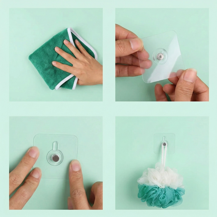 WallGrip™ – Gancio Adesivo Forte per Muro