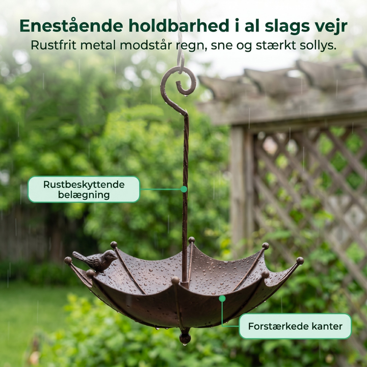 BirdHaven™ – Fontaine à oiseaux et station de nourriture extérieure pour parasol