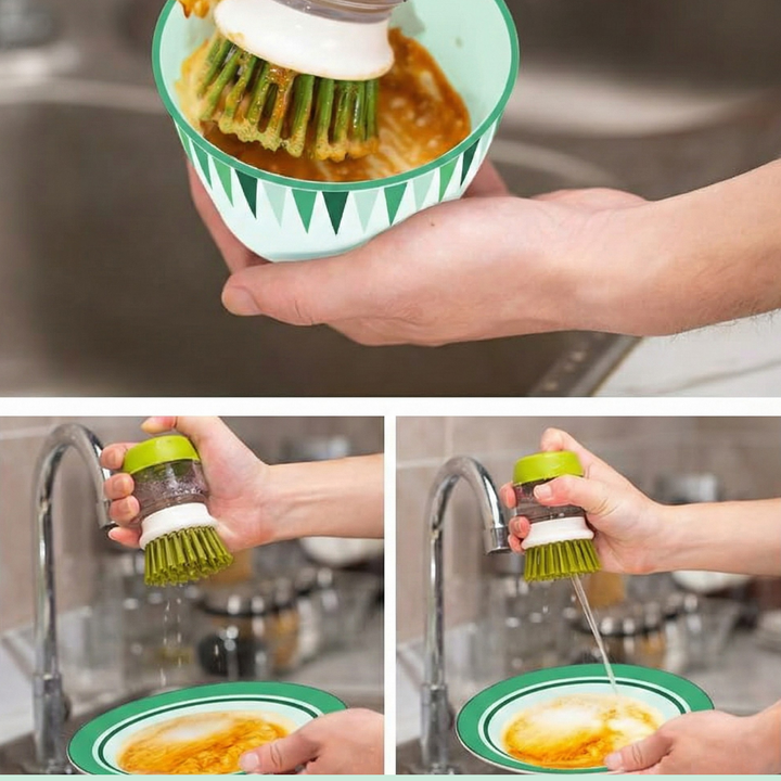 ScrubJet™ – Spazzola da Cucina con Distributore di Sapone Integrato