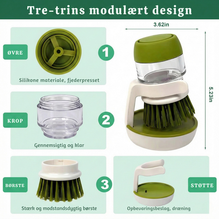 ScrubJet™ – Spazzola da Cucina con Distributore di Sapone Integrato