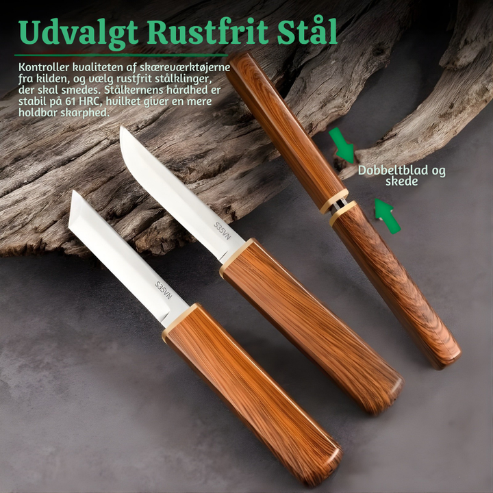 TrailCut™ – Coltello da campeggio a doppia lama 2-in-1 in acciaio inossidabile