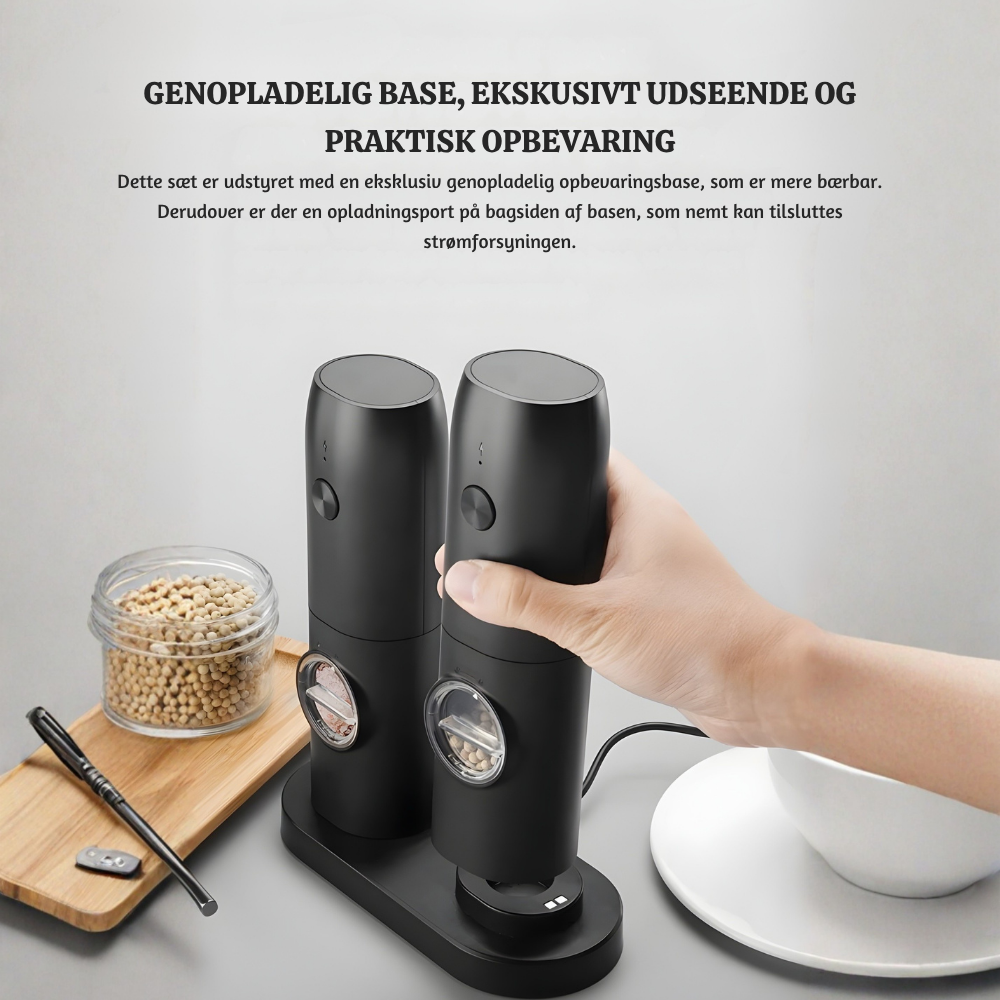 Aromix™ – Set Elettrico Automatico con Macinino per Sale e Pepe