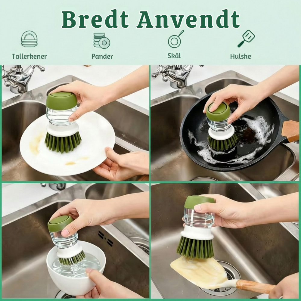 ScrubJet™ – Spazzola da Cucina con Distributore di Sapone Integrato