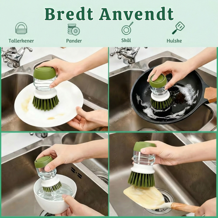 ScrubJet™ – Spazzola da Cucina con Distributore di Sapone Integrato