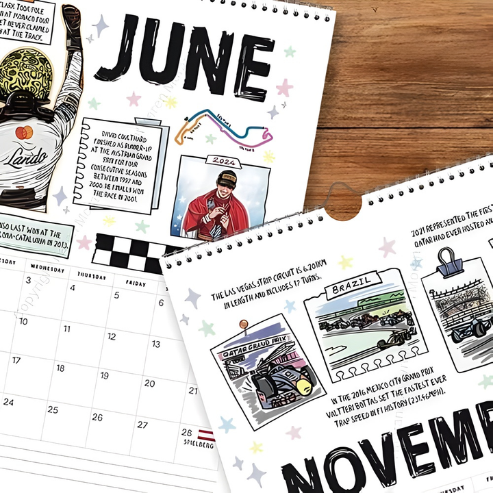 Racefolio™ – Calendario Premium F1 Fan Scrapbook 2026