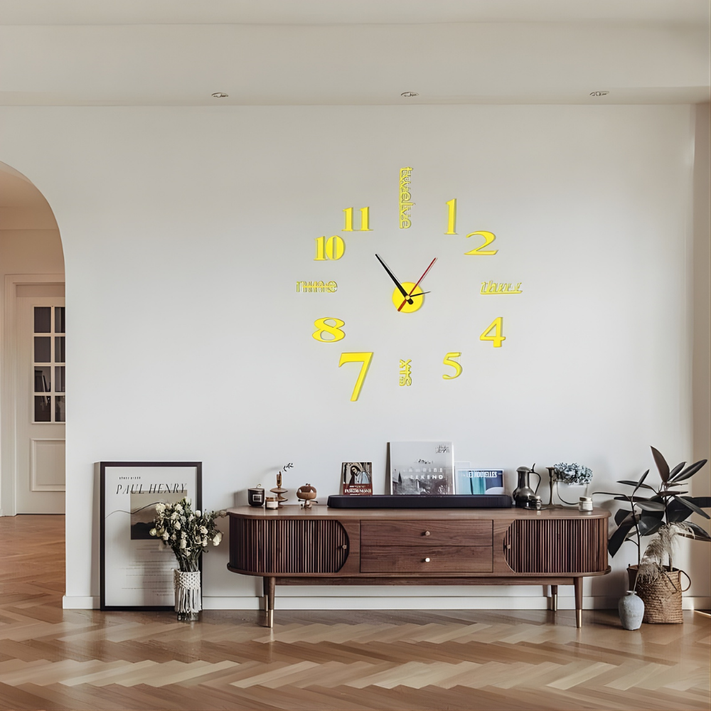 Clokora™ – Orologio da parete DIY 3D autoadesivo elegante senza fori