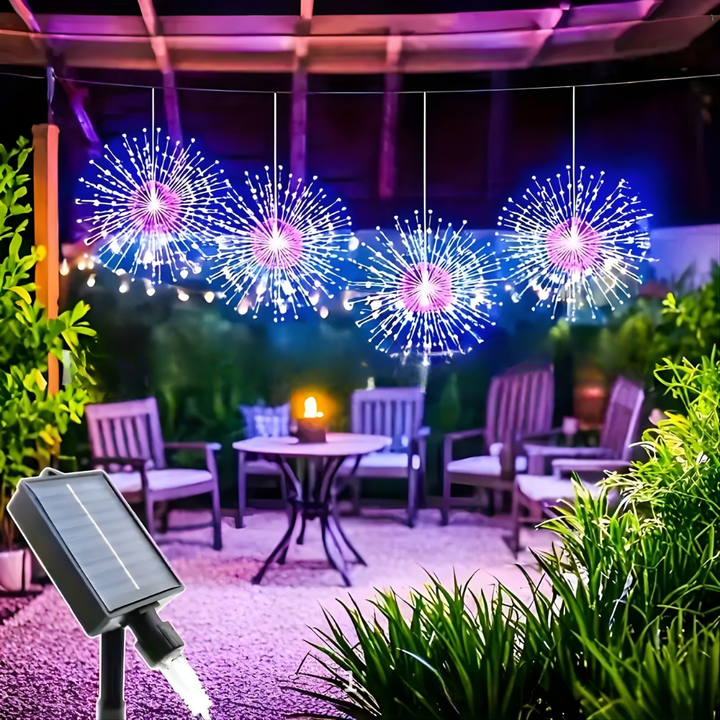 StarBurst™ – Lumières LED Décoratives Alimentées par Énergie Solaire