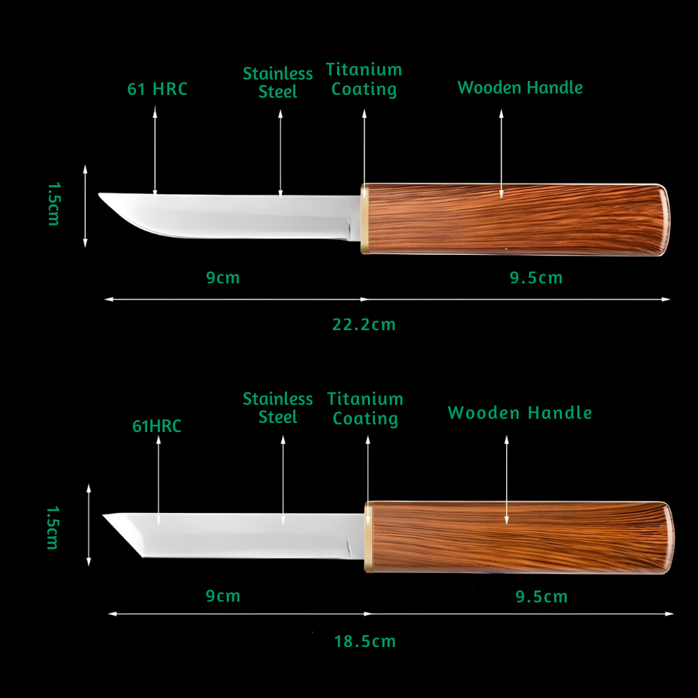 TrailCut™ – Coltello da campeggio a doppia lama 2-in-1 in acciaio inossidabile