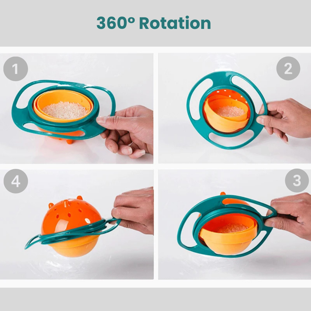 SpinNosh™ – Ciotola per bambini anti-rovesciamento a 360°