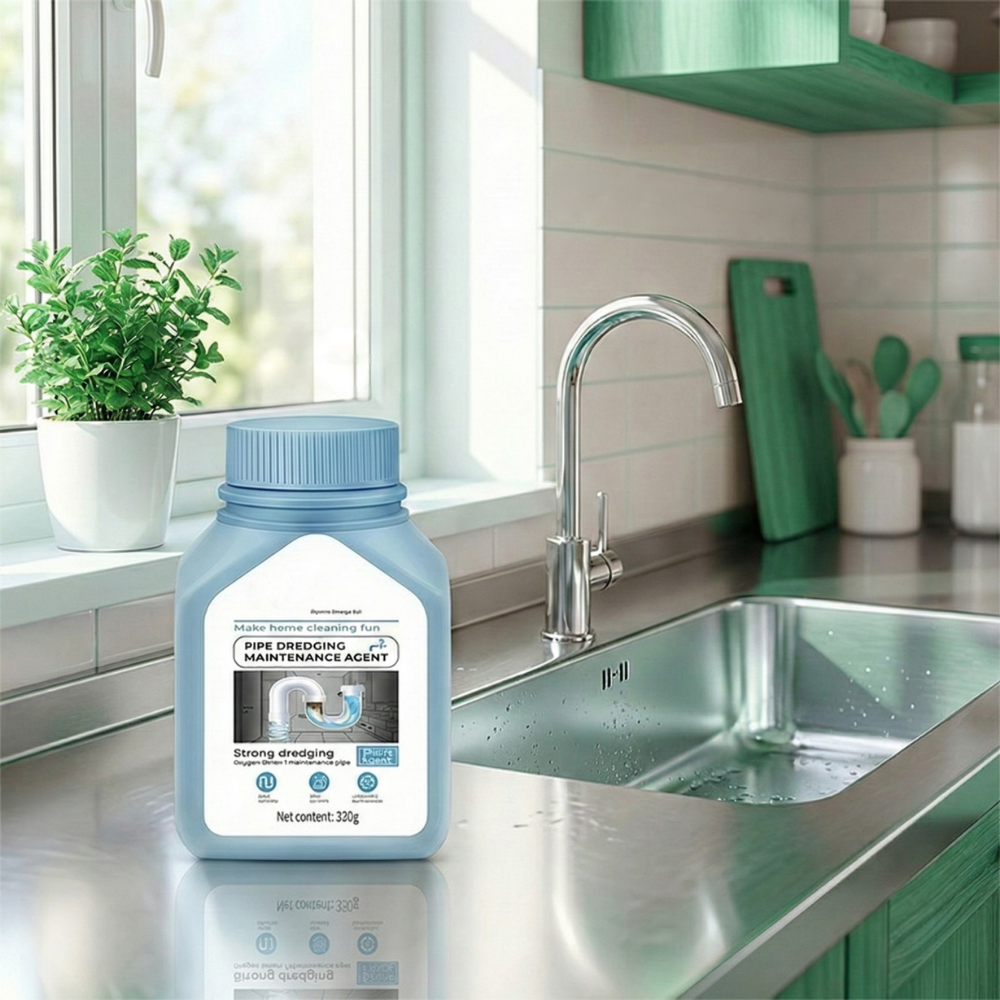 FlowFix™ – Polvere Potente per la Rimozione di Ostruzioni in Scarichi e Tubazioni
