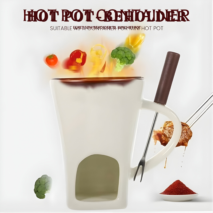 CozyMelt™ – Tazze per Fonduta di Cioccolato e Formaggio in Ceramica Riscaldabile