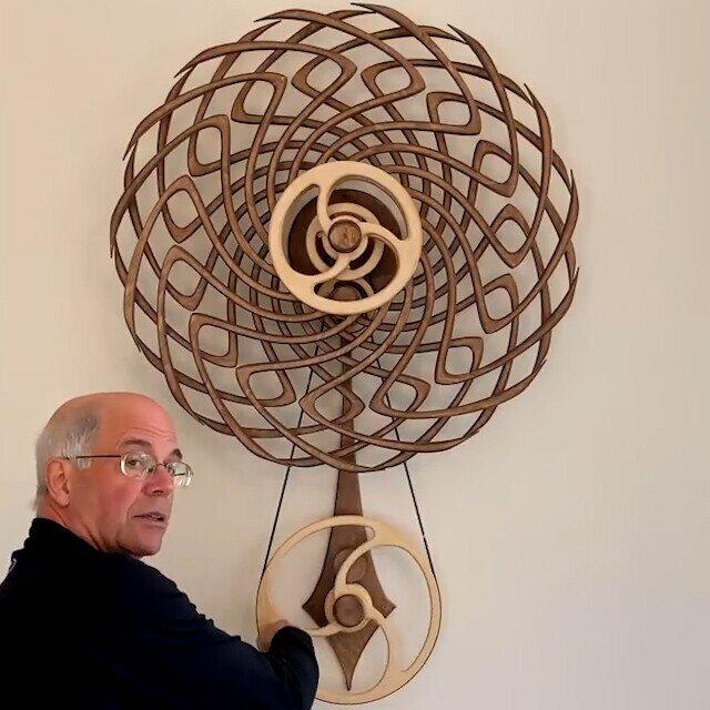 Scultura in legno cinetico | Decorazione murale animata &amp; oggetto d&