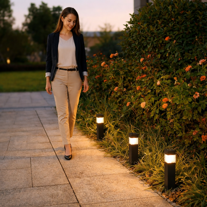 BrightPath™ – Lampe de Jardin Solaire Étanche
