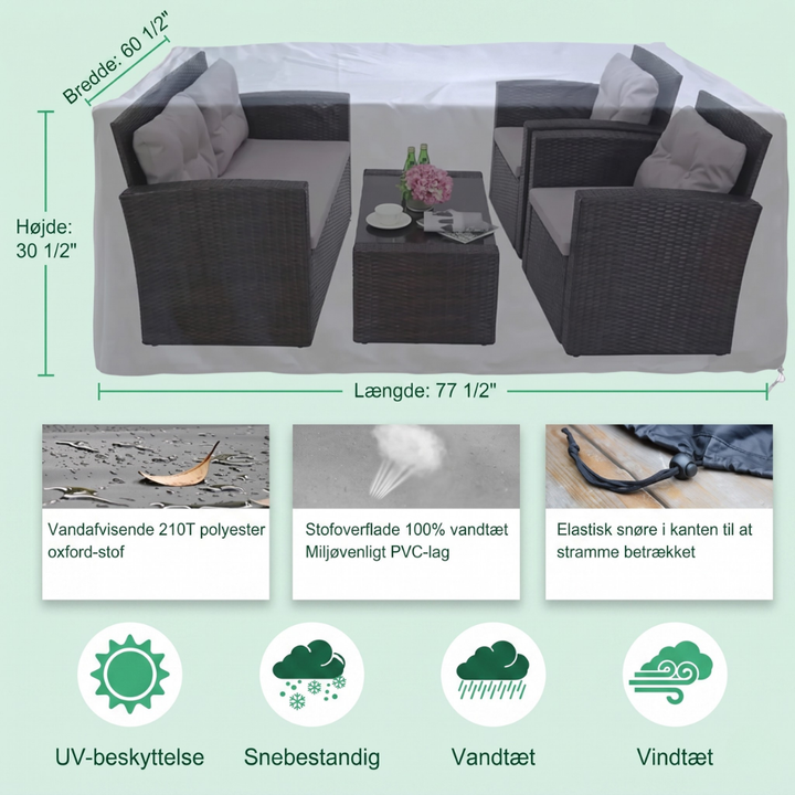 FurniShield™ – Copertura Resistente alle Intemperie per Mobili da Giardino