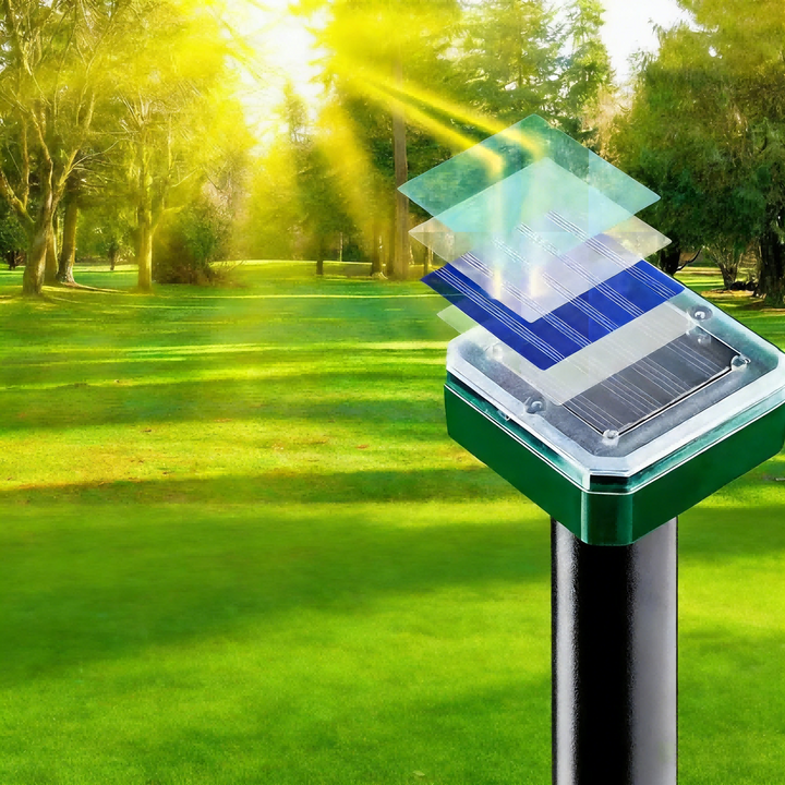 Repellente Elettronico Ultrasonico Solare per Roditori | Repellente per Ratti Impermeabile per Esterni