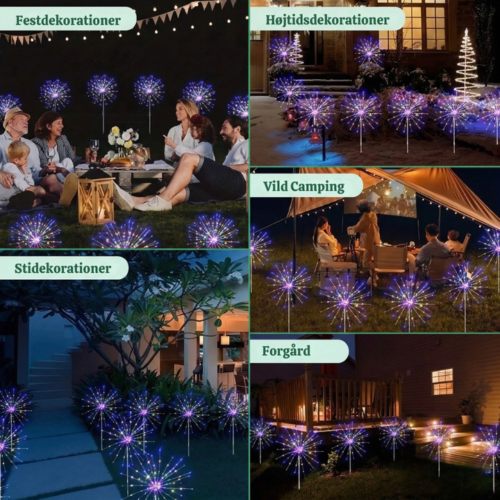StarBurst™ – Lumières LED Décoratives Alimentées par Énergie Solaire