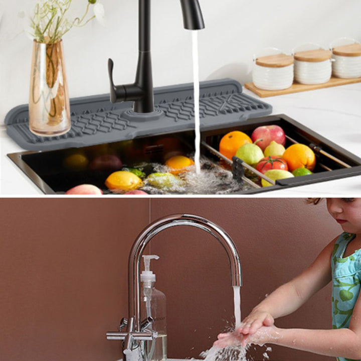 Tappetino in Gomma per Lavello con Rubinetto Aqua Slope