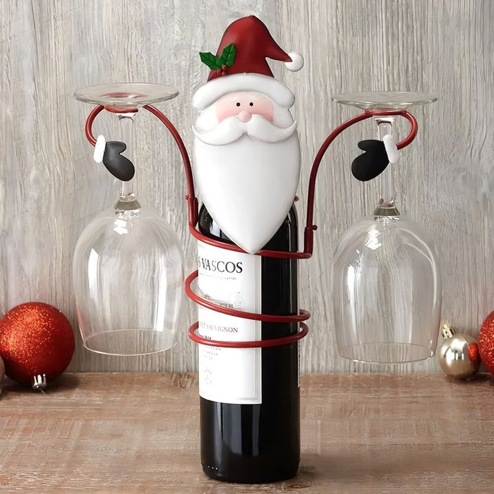 HollyHost™ – Porta-bottiglie di Vino &amp; Bicchieri di Natale