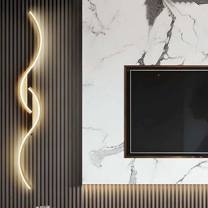 Lampada da Parete Curva Moderna per Illuminazione Ambientale Interna