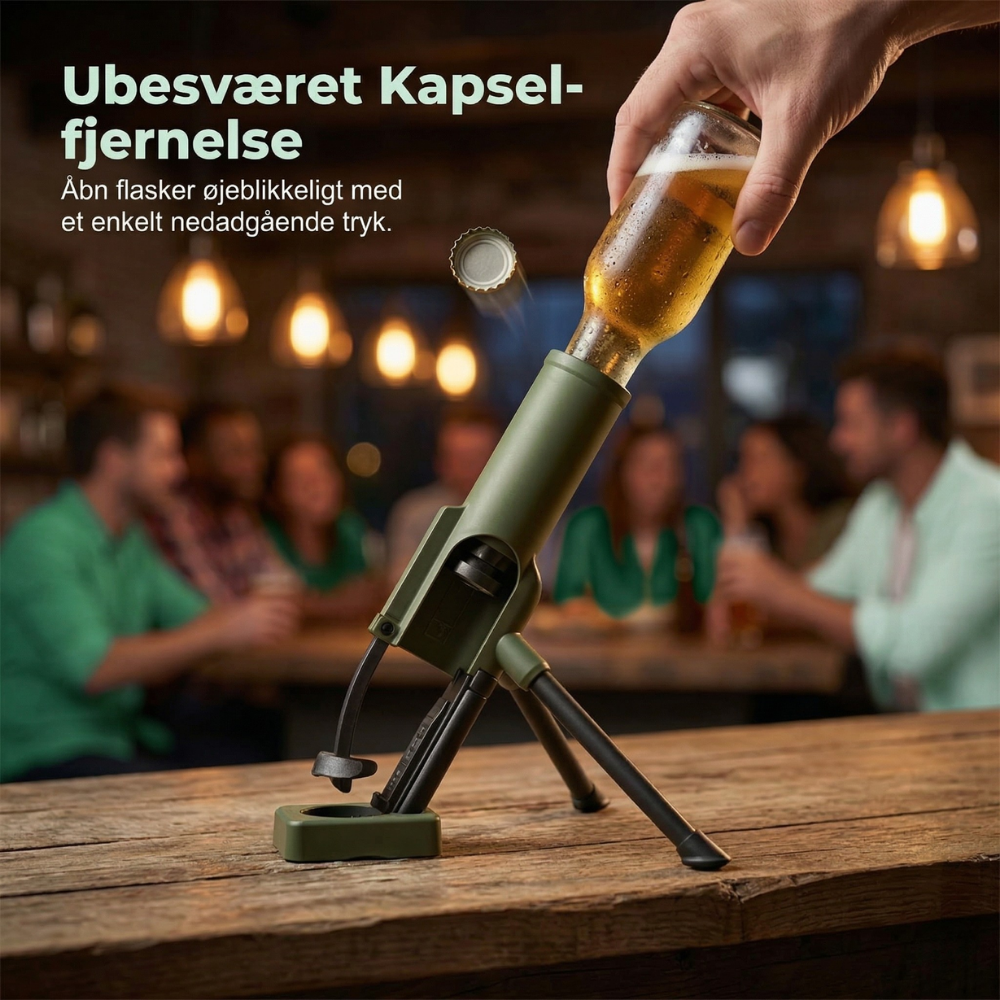 BarBlast™ – Apribottiglie a forma di cannone divertente con lanciatore