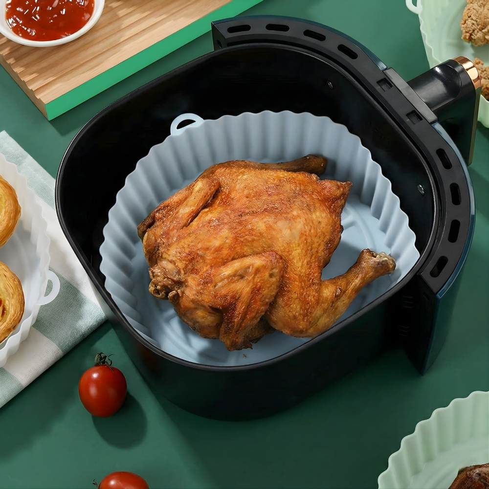 EcoFry™ – Piatto Airfryer in Silicone Riutilizzabile Antiaderente