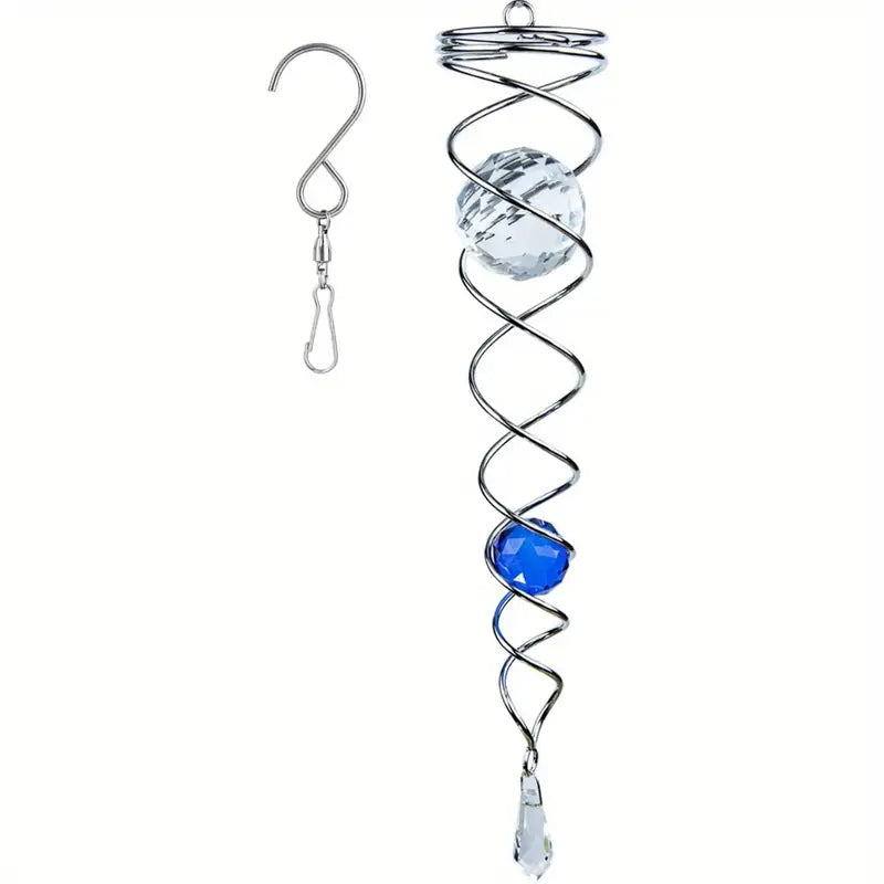 KrystalSpiral™ - Carillon à Cristal Rotatif pour Élégance et Énergie