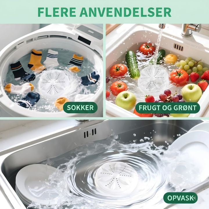 PureSpin™ – Pulitore Ultrasuoni Portatile per Abbigliamento e Alimenti