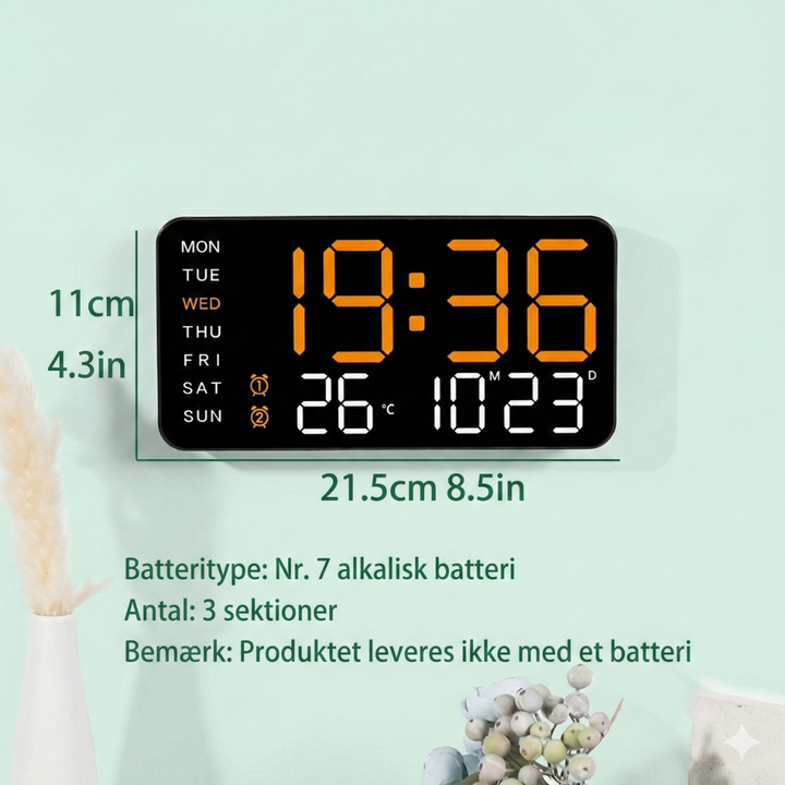 SyncTime™ – Orologio da Parete Digitale LED Controllato da Voce Moderno