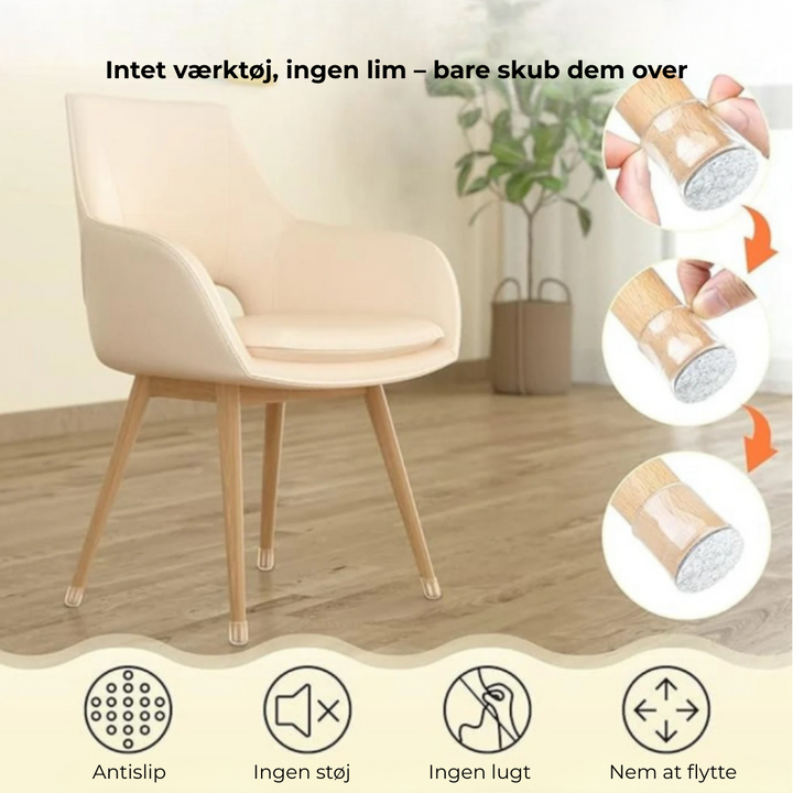 SilentGlide™ – Protezioni per piedi di sedia premium